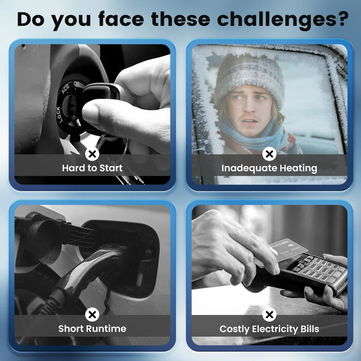 HCALORY HBH2 8KW Diesel Air Heater All-in-One 12V/24V APP Remote LCD Auto Start/