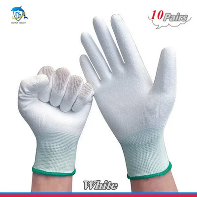 Hilo 10-30 Pairs of Nitrile Safety Coated Work Gloves, Palm Coated Mechanical Wo