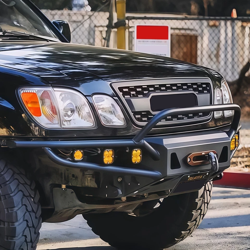Передняя решетка подходит для Lexus LX470 2003-2007 черная решетка со светодиодными фарами - Изображение 2 из 4