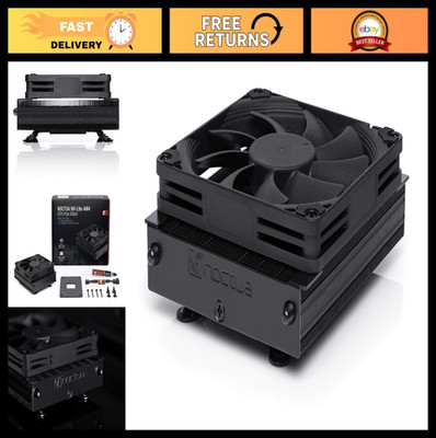 Low-Profile CPU Cooler for AMD AM4, Silent Cooling Solution, Compact Design, Bla