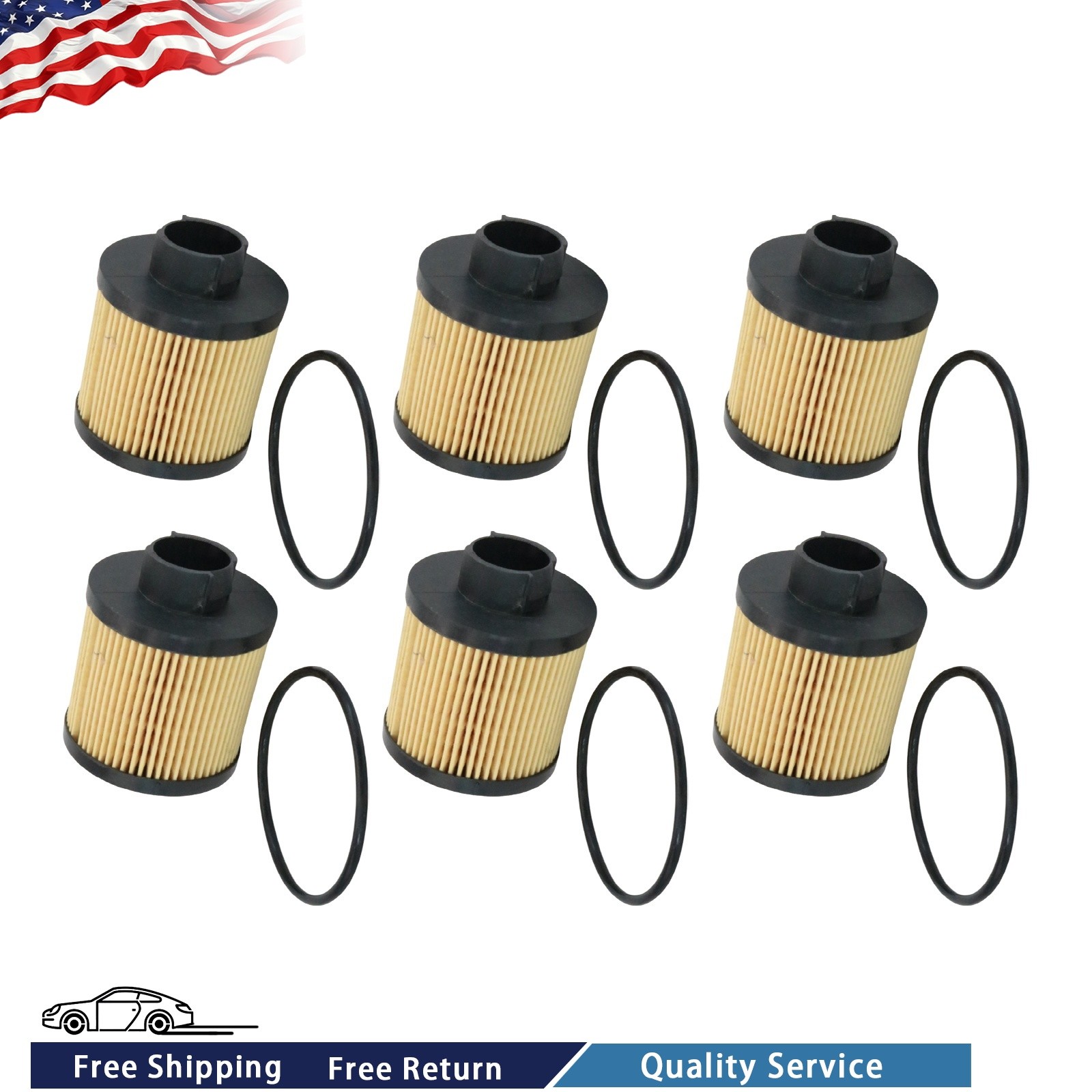 6X Oil Filter 07L115561C For 2004-2008 Lamborghini Gallardo USA