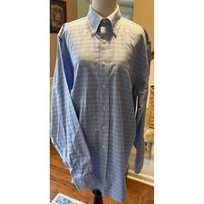 Brooks Brothers Madison Non-Iron Supima Cotton Blue Check Shirt 16-36 Mens