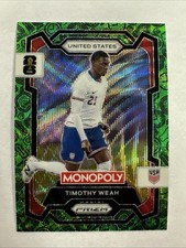 2026 Panini Prizm Monopoly FIFA World Cup #71 Timothy Weah Green Wave