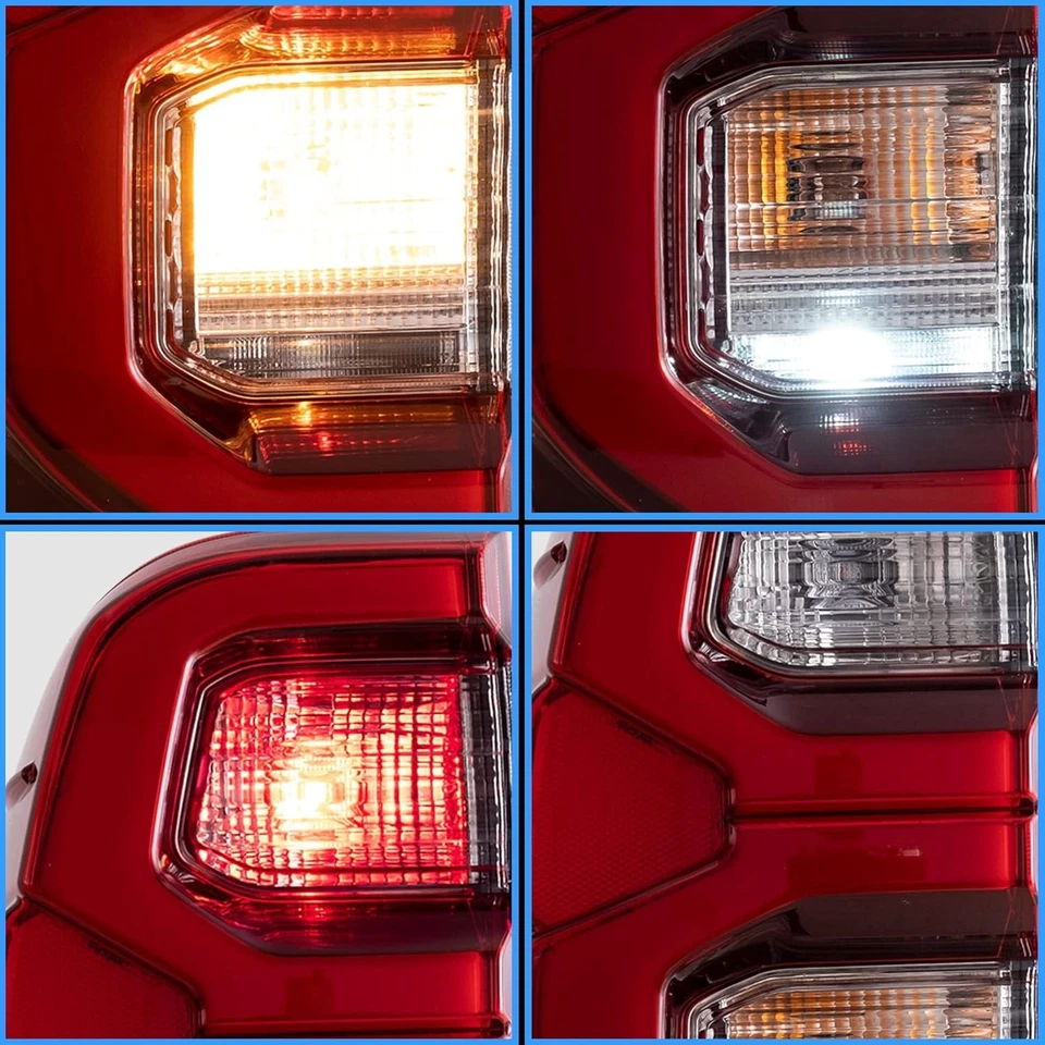 Par de luces traseras LED rojas para Toyota Hilux Revo 2015-2020 L+R Foto 4 de 4