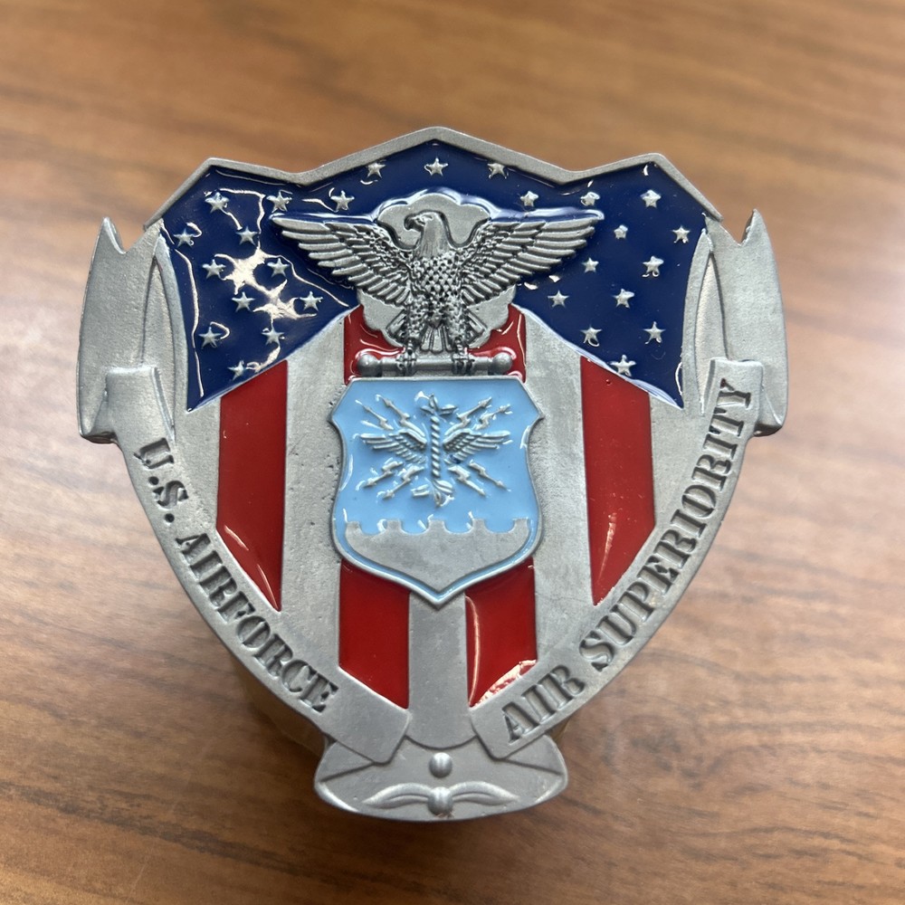 USAF Military Belt Buckle with Color Emblem by Great American Products 2007