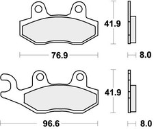 SBS Brake Pads Rear For CAN - AM 800 Commander 2011 2014