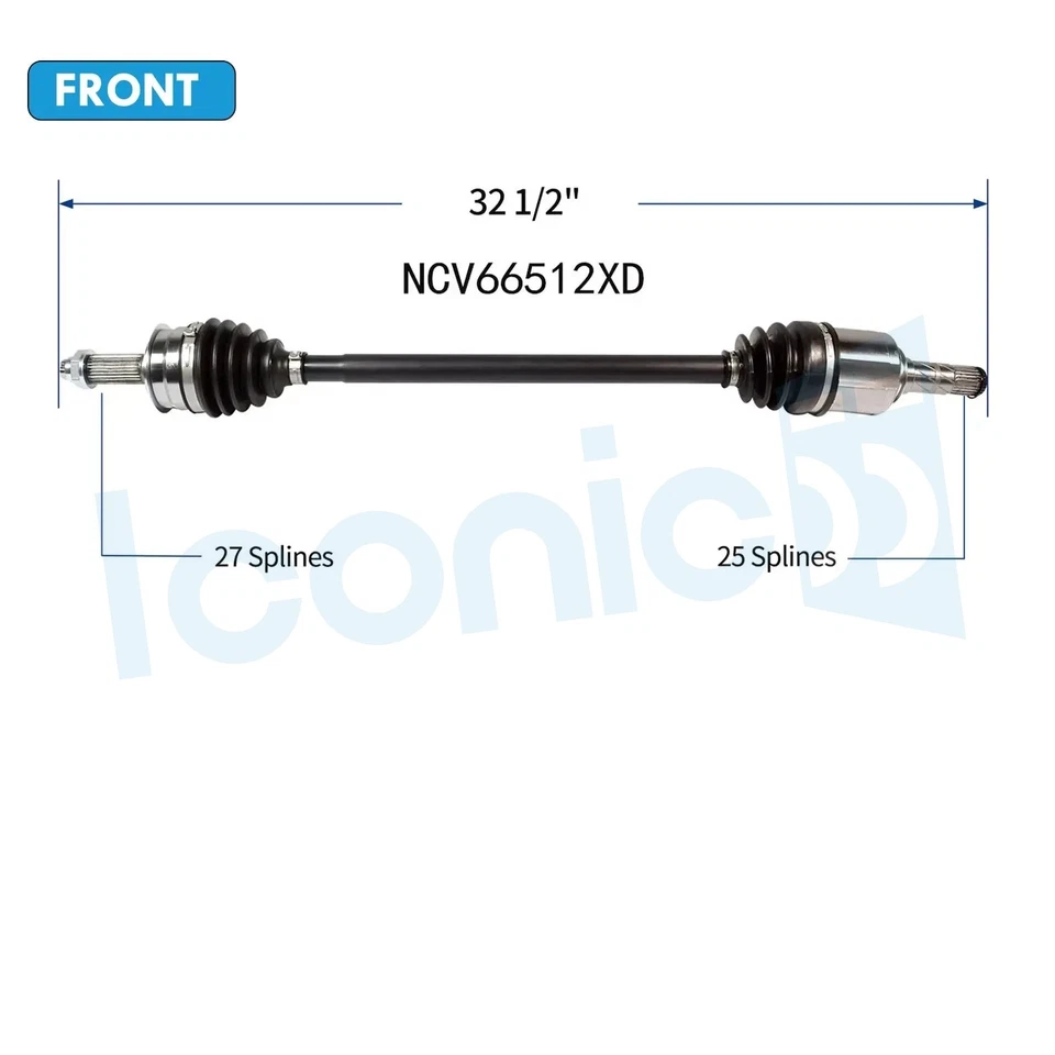 Conjunto de eje CV delantero Xtreme Duty para 06-07 Subaru B9 Tribeca 19-22 Forester Foto 2 de 4