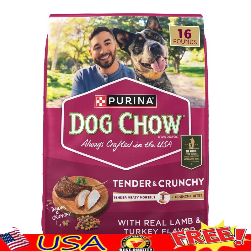 Tender Crunchy Dog Food Lamb Turkey Flavor Adult Kibble 16lbs High Quality New