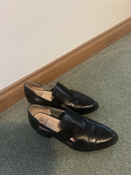 Jane Debster Black Leather  Shoes  Size 8