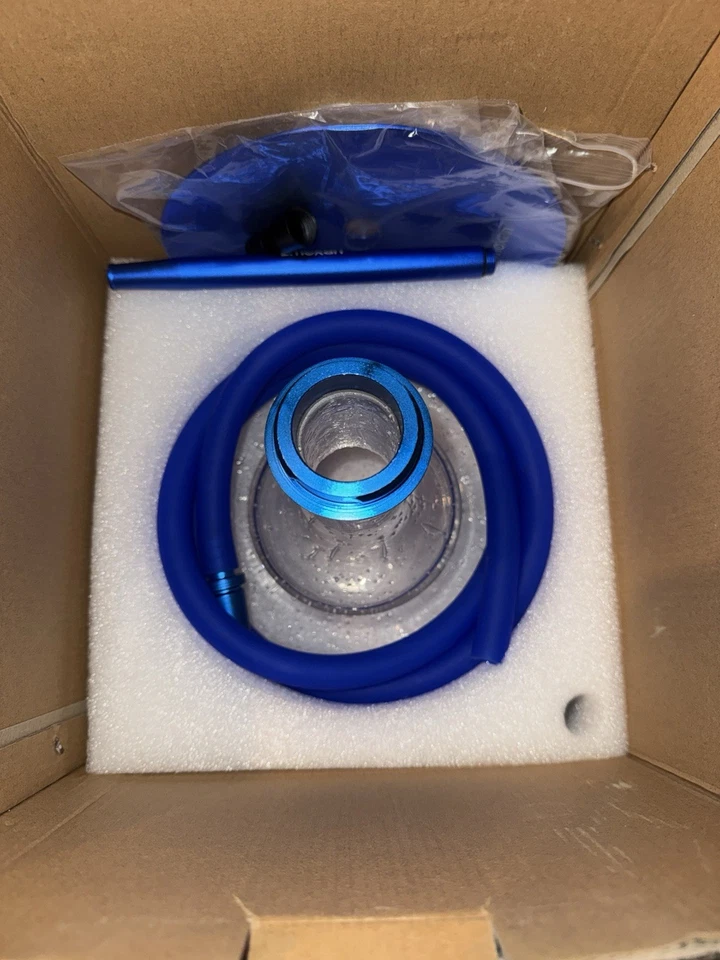 Shisha Set Komplett | Smokah Hero 2.0 | Blau | leuchtendes Glas | Wie Neu - Bild 4 von 4