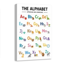 Alphabet ABC Learning Chart Poster for Kids Room Wall Art Educational Decor