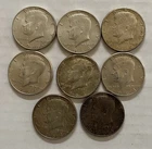 Lot Of 8 1964 Kennedy Half Dollars