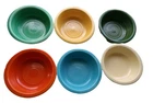 Vintage Fiestaware - 4 3/4" fruit bowl set in all 6 original colors - (1937-59)