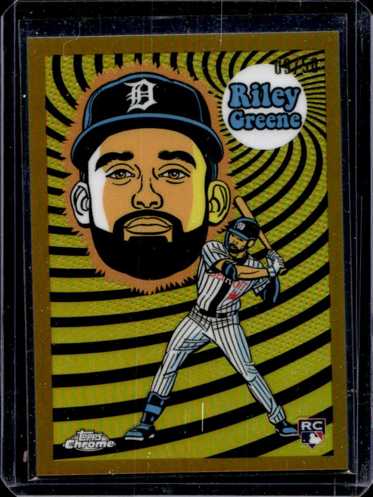 2023 Topps Chrome Riley Greene Ultraviolet All-Stars RC Gold Refractor #9/50