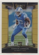2018 Panini Select Concourse Gold Prizm /10 Kerryon Johnson #13 0x1