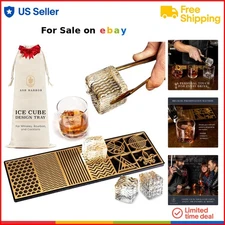 Ice Cube Maker Copper Mold Modern Design Large Capacity Cocktail Bar Accessory