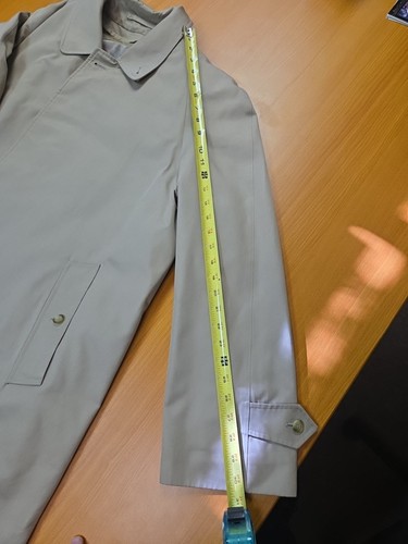 Burberry's Men's Vintage Single Trench Coat w/Liner Beige Wool 42 Extra L - Picture 16 of 18