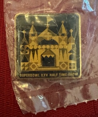 Vintage DISNEY IT'S A SMALL WORLD SUPERBOWL XXV 25 HALF TIME SHOW PIN 