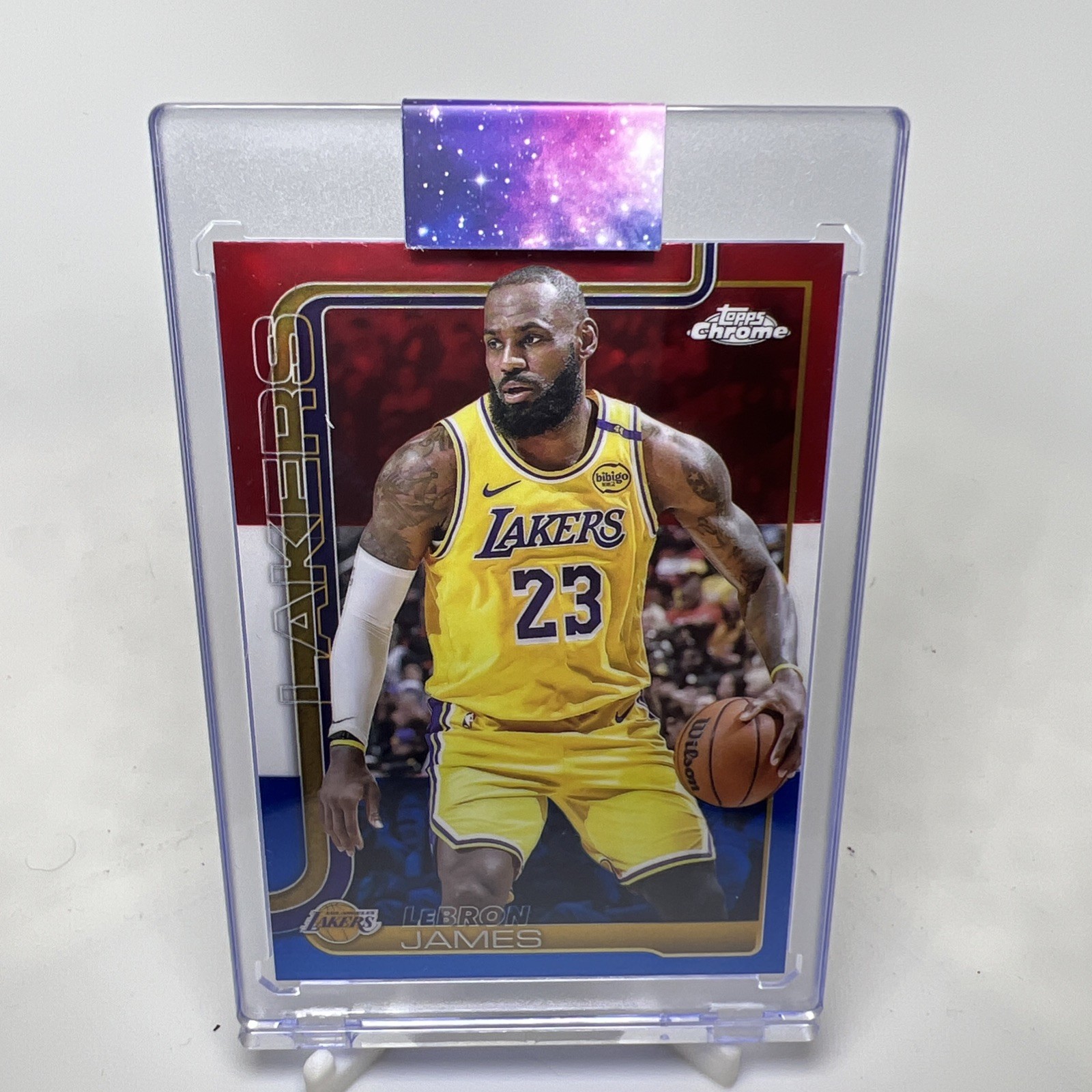 2025-26 Topps Chrome - LeBron James #127 Red White & Blue Refractor