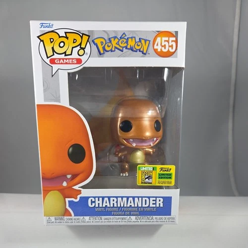 Funko POP! SDCC 2022 Pokémon Metallic Charmander Con Sticker #455