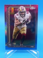 2025 Topps Chrome Football Kyle Juszczyk RC Red White & Blue Refractor 49ers