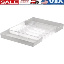 Hexagonal Expandable Silverware Tray Organizer W/ 8 Sections Kitchen Utensils US