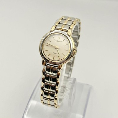 SEIKO LUCENT Damen Armbanduhr Bicolor Silber Gold Authentic Timepiece