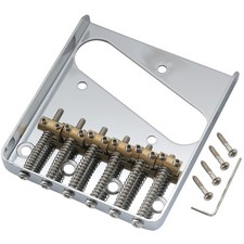 Pro 54mm Vintage Tele Steg Bridge Barrel Messing 6-Saitenreiter Chrom