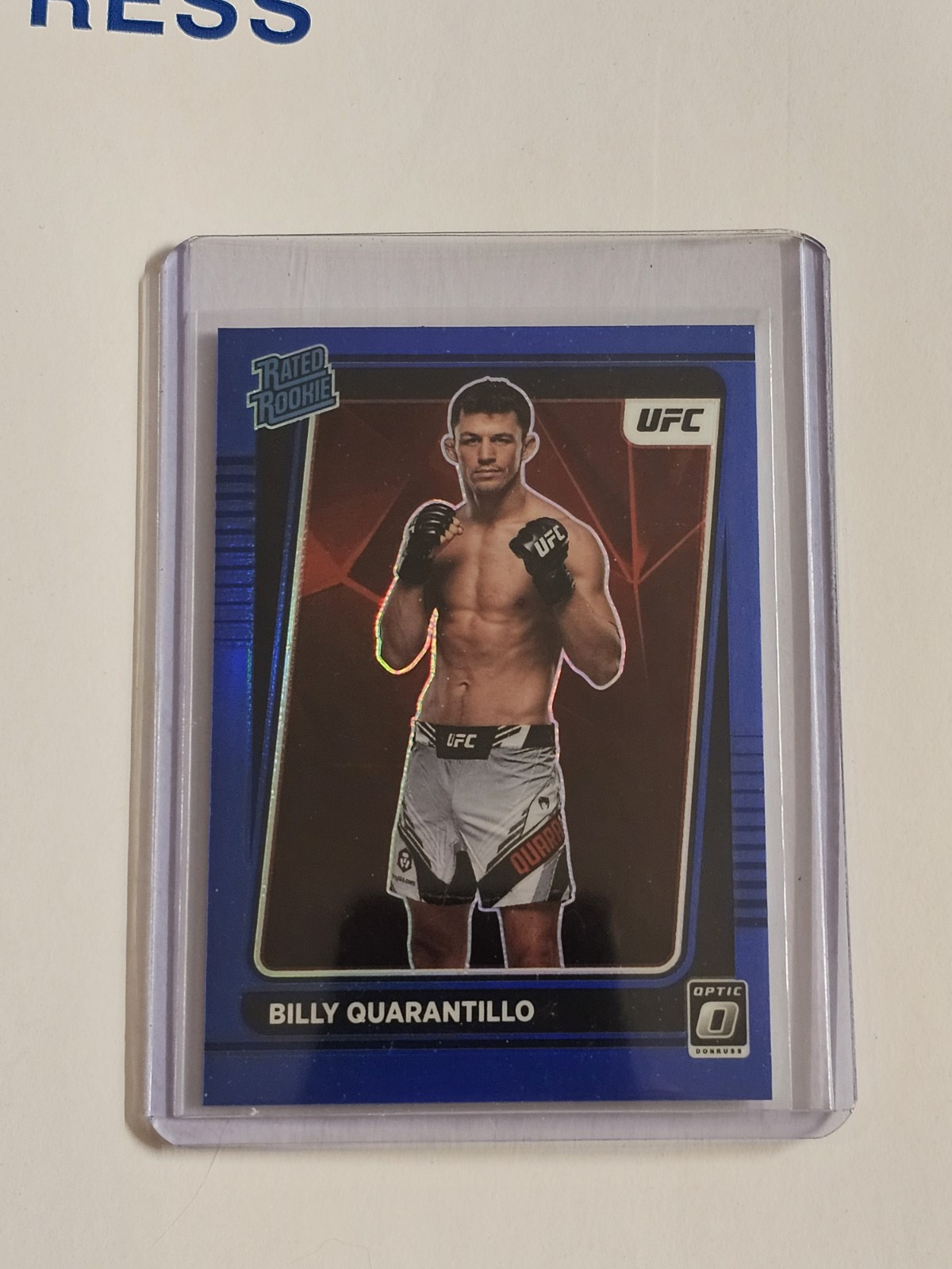 2022 Donruss Optic UFC Billy Quarantillo Rated Rookie Blue Prizm #d /99  RC #107