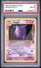 1999 POKEMON FOSSIL #5 GENGAR-HOLO PSA 8