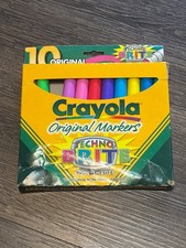 Set 8 Vintage Crayola Techno Brite Markers 19...