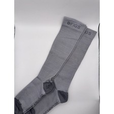 2 Pairs FIGS Compression Socks Solid Gray 100 Awesome Size Large