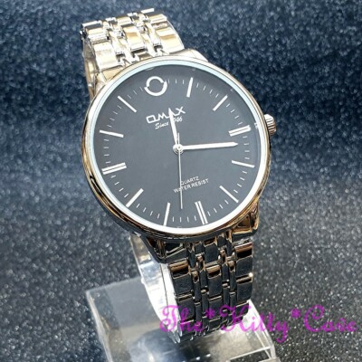 OMAX Classic Eternal Style Designer Stainless Steel Rhodium Watch HBJ939