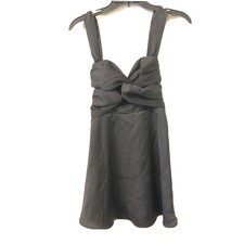 NBD Mini Dress Womens XS Little Black Sleeveless Ruched A-Line