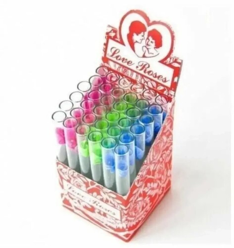 Bulk Love Roses Glass Tubes – 48 Boxes of 36 – 1728 Total Tubes - Picture 3 of 4