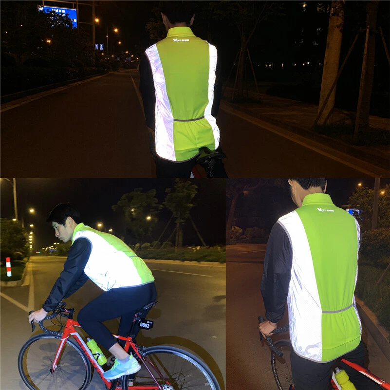 WEST BIKING Reflective Cycling Vest Safety Vest Sleeveless Jacket Sports Vest - Image 3 of 4
