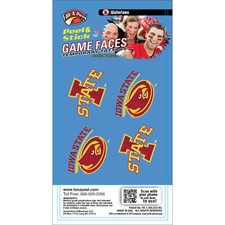 Fan-A-Peel Iowa State Waterless Peel and Stick Temporary Tattoos