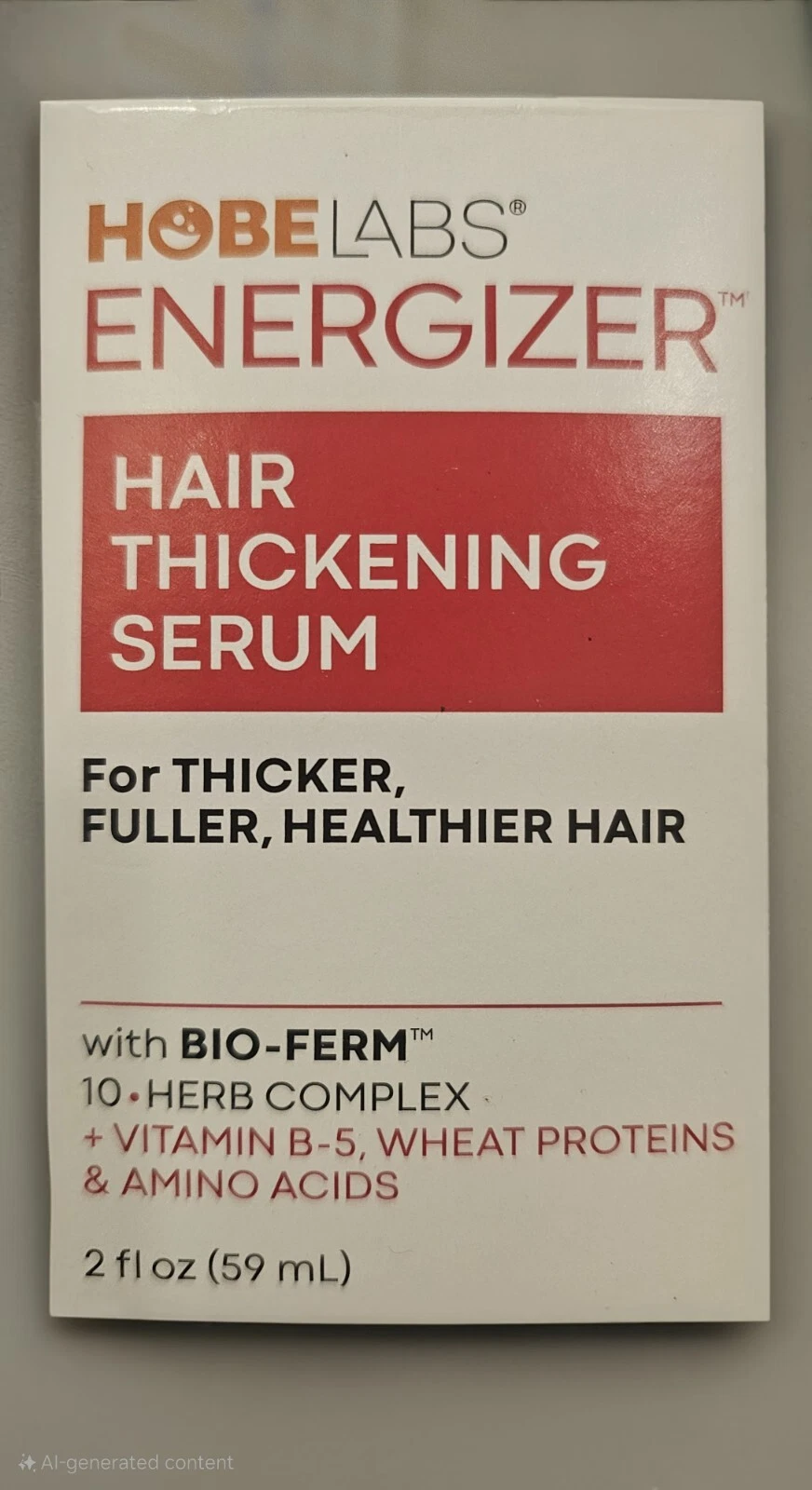 Hobe Labs, Energizer, Hair Thickening Serum, 2 fl oz (59 ml), 10 Herb Complex
