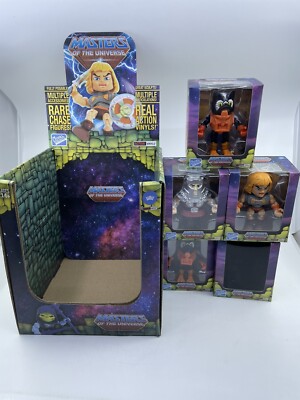 Masters of the Universe Loyal Subjects Vinyl Figures Lot (5) w/ Display Box