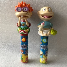 Vintage Nickelodeon Rugrats Chuckie And Tommy Spin Pop Candy 1998