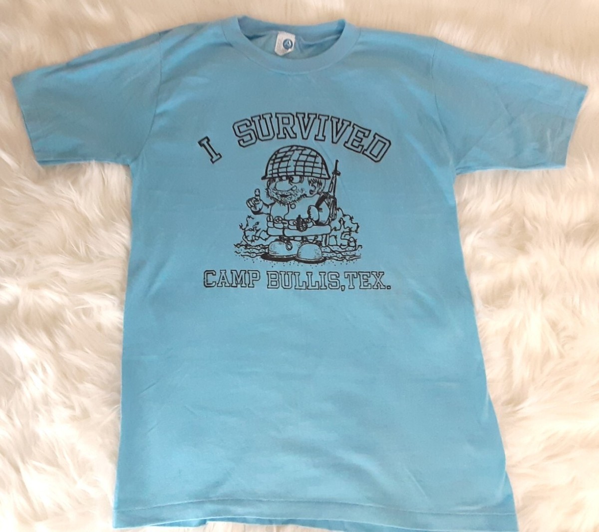 Vintage Military Single Stitch T Shirt I Survived Camp