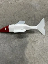 FT2 Vintage - Folk Art Ice Spear Fishing Decoy Spearing Red White Minnesota