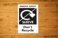 Retire los paquetes de pegatinas para no reciclar las mangas (10-100) - eliminación de residuos de envases