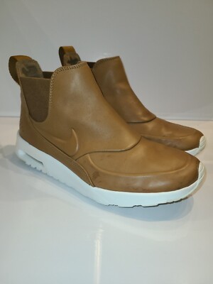 Nike Air Max Thea Mid Womens 8.5 Ale Brown Leather Chukka Boot Shoes 859550-200