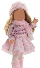 Puppen Kleidung rosa Winterkleidung mit Stulpen 42 cm Puppen Paola Reina,  56062