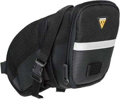 Topeak TC2262B Aero Wedge Pack with Strap Mount, Large Light Clip Buckle Closure