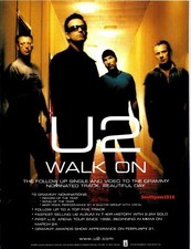 2000  U2 "Walk On" Song Release Music Industry Promo Ad Reprint