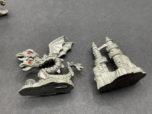 Vintage Fantasy Pewter 4 Figure Lot ( Perseus-Dragon-Snake & Castle Miniatures - Picture 9 of 13