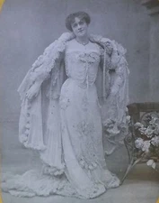 Miss Ethel Irving, British Stage Actress, Magic Lantern Glass Photo Slide