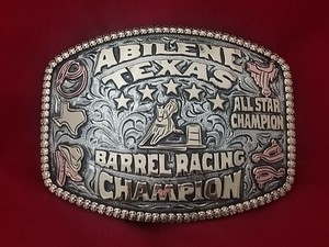 barrel racing belt buckle